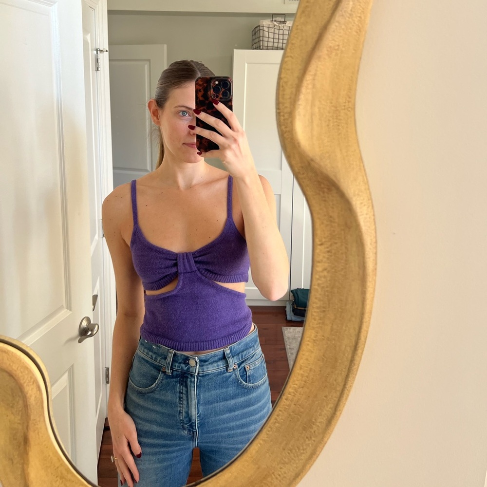 Vrg Grl Knit Cut-Out Tank Top